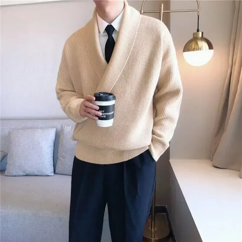 Mens Sweaters V-neck Sweater Men's Pullovers Sweaters Male Coat