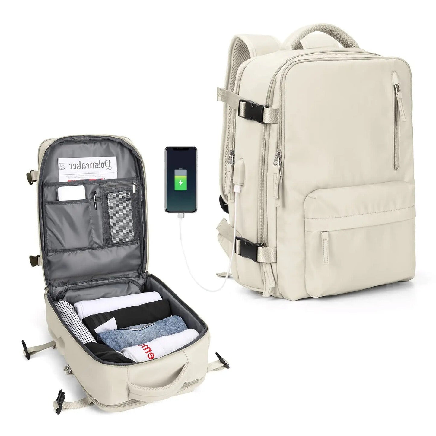 Lightweight Travel Backpack Bags Women's Multifunctional Charging Woman Luggage