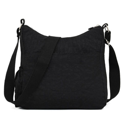 Fashionable Nylon Shoulder Bag Zipper Pocket Messenger Bag Waterproof Crossbody
