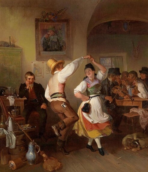 high quality oil painting handpainted on canvas " dancing"