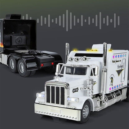 1:24 Trailer Truck Head Diecast Model Car Container Transport Vehicle Toy Gift
