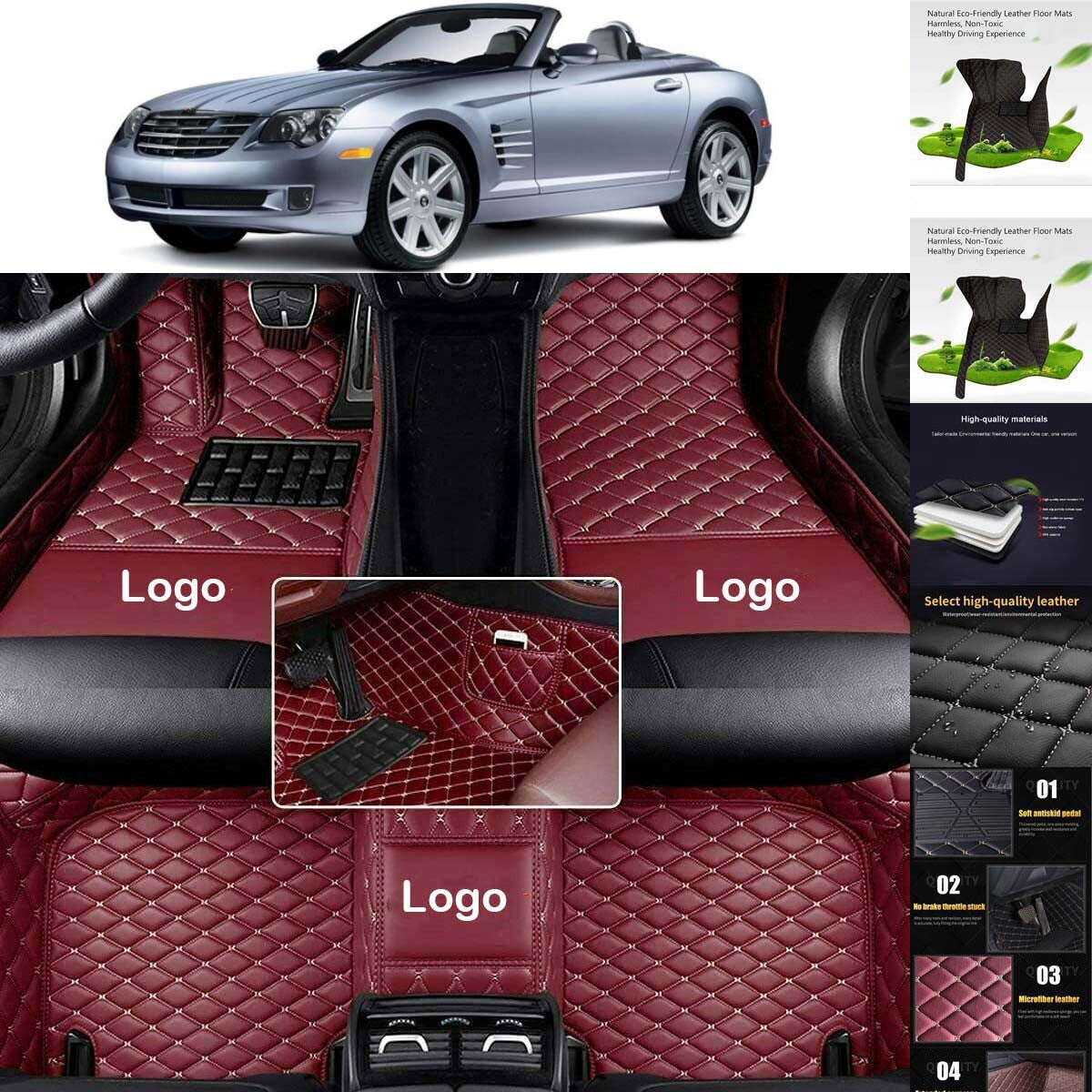 For Chrysler Crossfire 2004-2008 Custom Car Floor Mats Waterproof FloorLiners