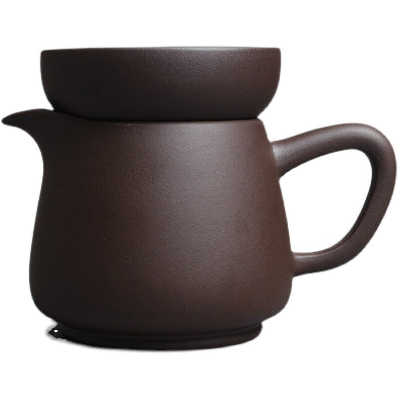 Yixing Purple Sand Fair Cup Tea Filter Handmade Purple Mud Tea Set