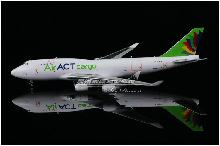 1:400 JC Wings Air ACT Cargo BOEING 747-400 Airplane Diecast Aircraft Model