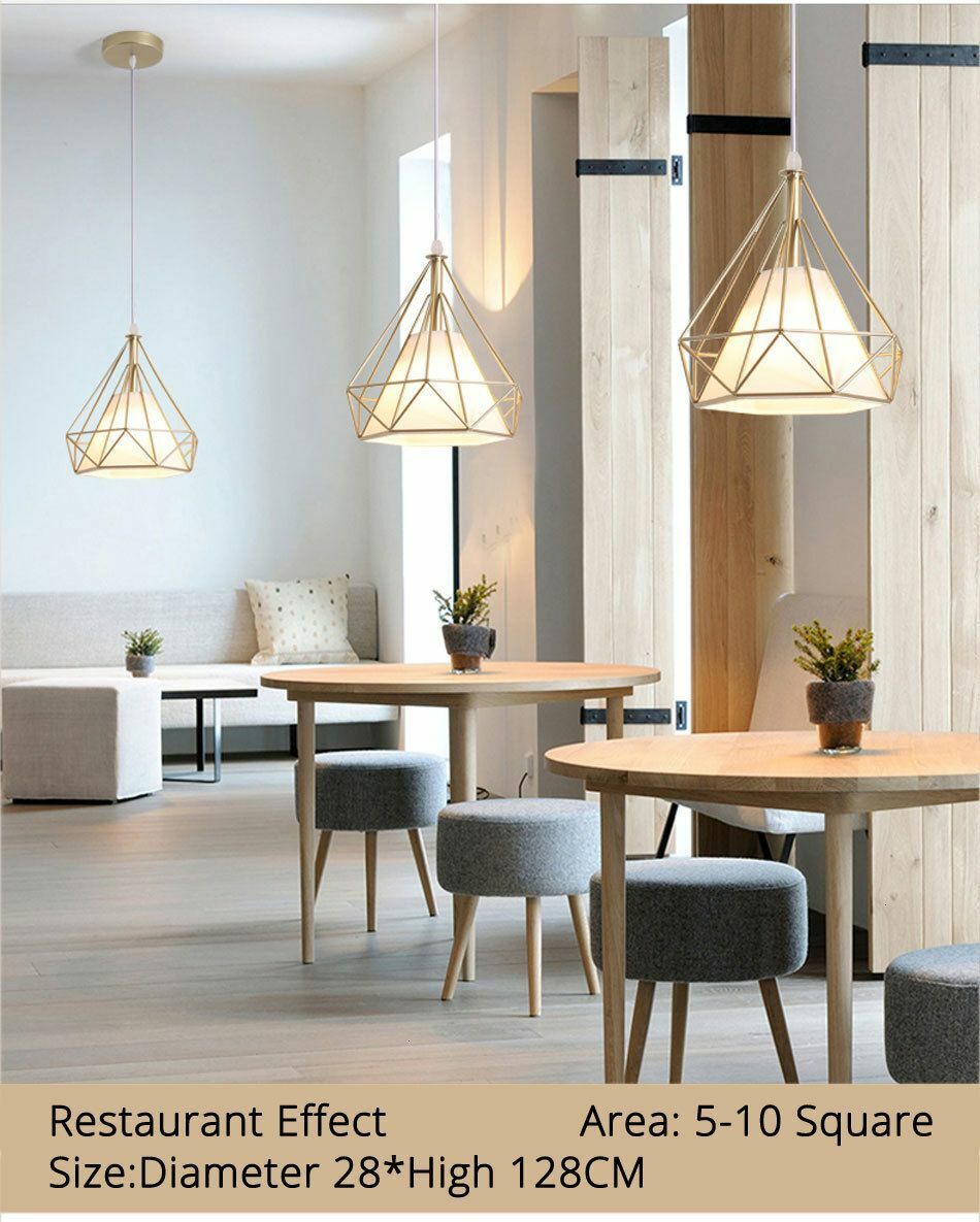 Nordic Pendant Lights Three-head Restaurant Pendant Dining Room Lamp Shop Front
