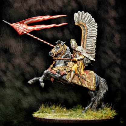 1/24 resin model kit war knight on horseback Warrior Unassembled Unpainted