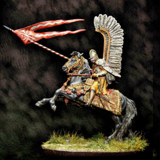 1/24 resin model kit war knight on horseback Warrior Unassembled Unpainted