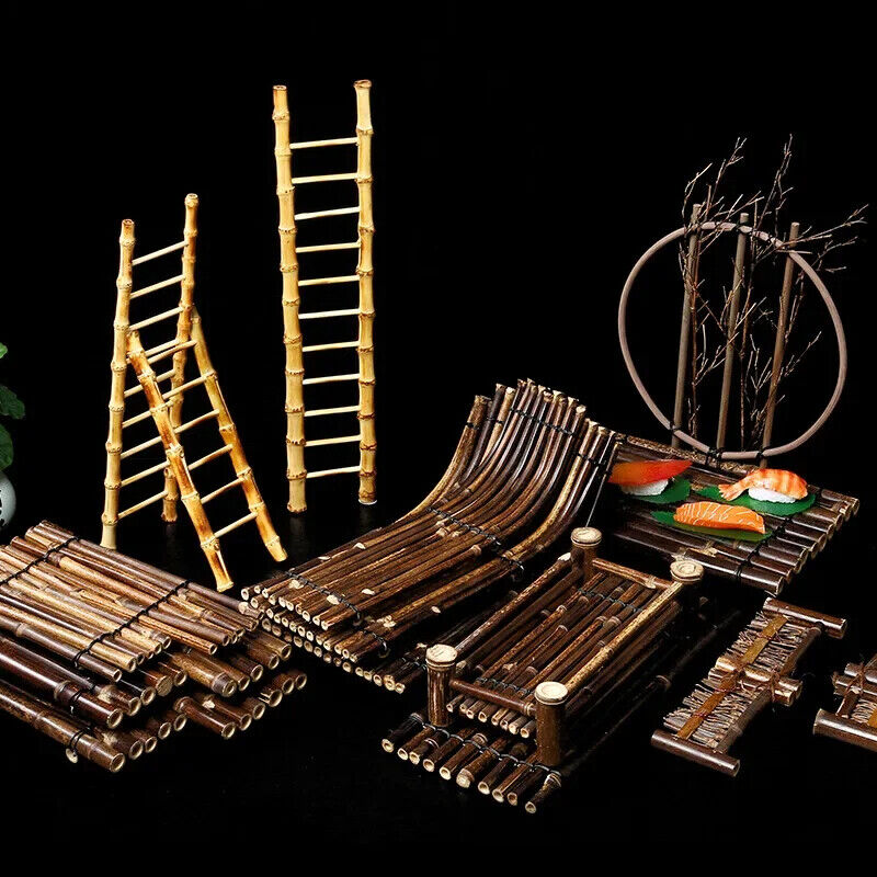Bamboo Crafts Sushi Plates Japanese Korean Restaurant Sashimi Trays Dishes Decor
