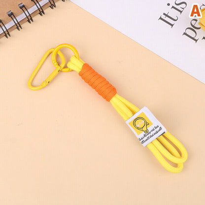 1Pc Braid Lanyard Phone Strap Carabiner Cord Bag Hanging Rope Keychain Pendant