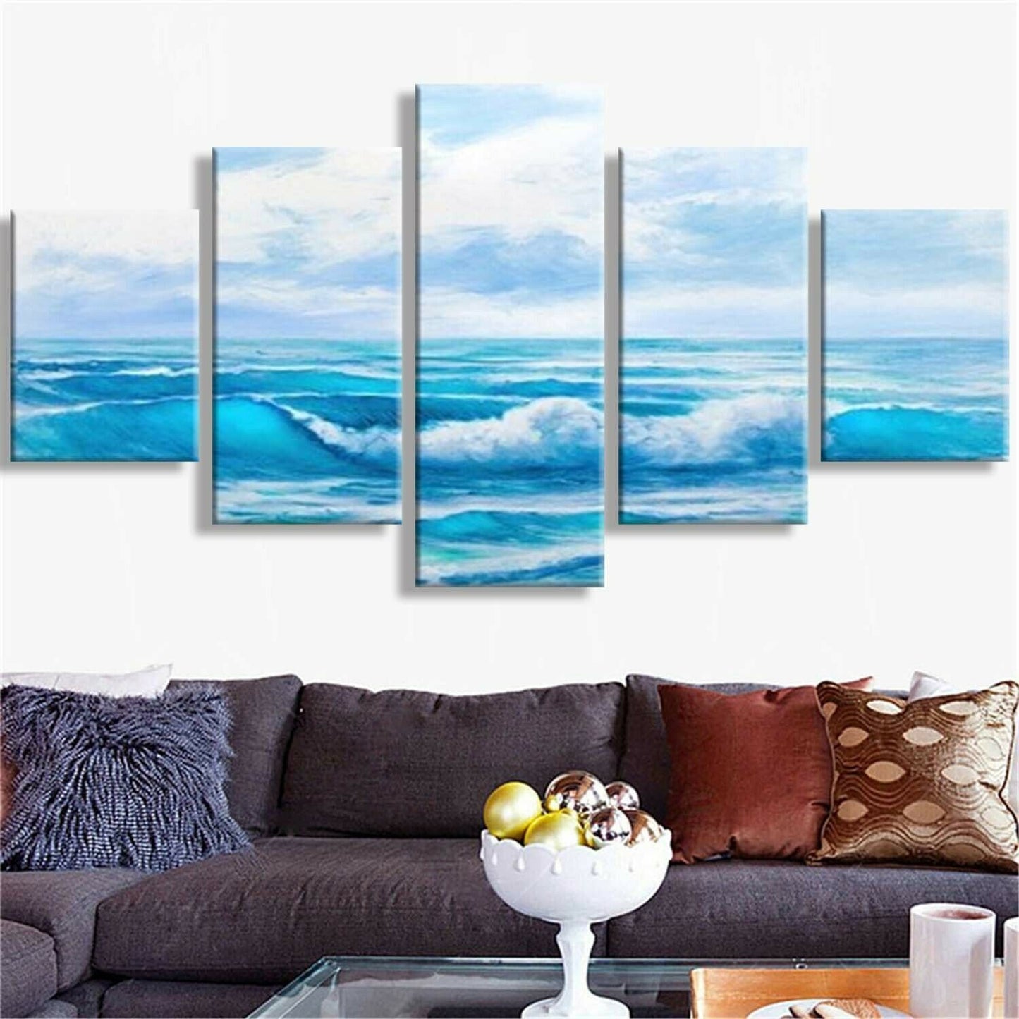 5 Pieces Seascape Poster and Print Wall Art for Living Room Home Decor Unframed