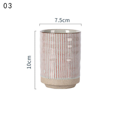300ml Vintage Japanese Ceramic Mugs Tea Wine Sushi Sake Cup Restaurant Travel