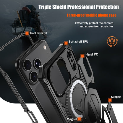 Apple 17 with front frame magnetic suction bracket three-proof mobile phone case
