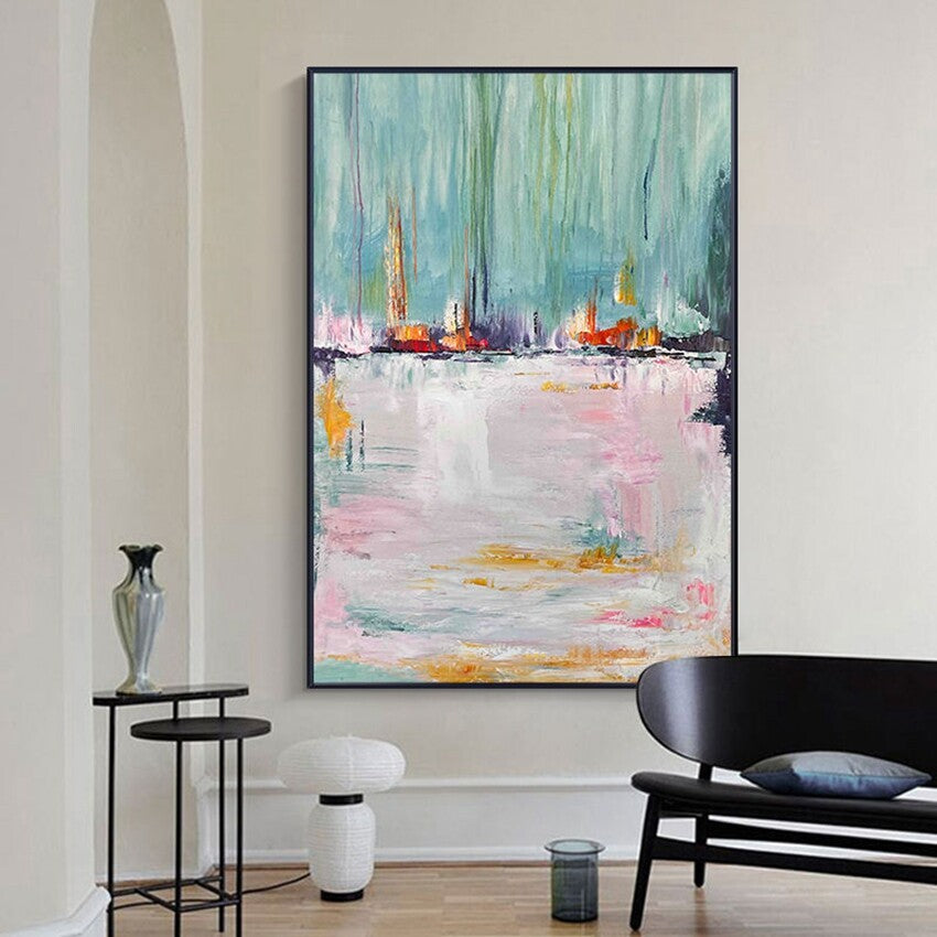 Abstract Art Oil Painting Handmade Canvas Acrylic Frameless Large Size Decor