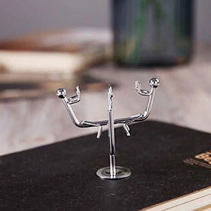 Newton Cradle Iron Man Metal Perpetual Balance Physics Science Pendulum Figurine