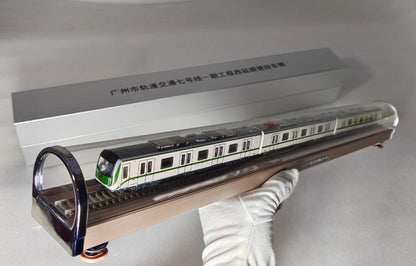 1:120 56CM Guangzhou Rail Transit Line 7 Subway Passenger Car Diecast Model