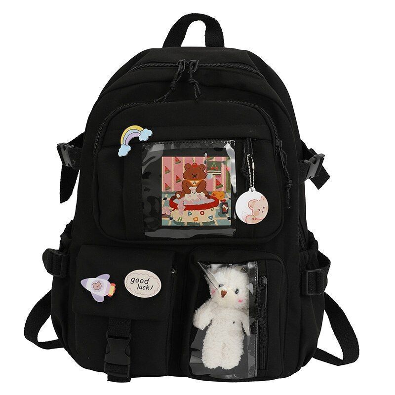 Women Backpacks Waterproof Multi-Pocket Nylon School Student Bag 40*11*30 CM 1PC