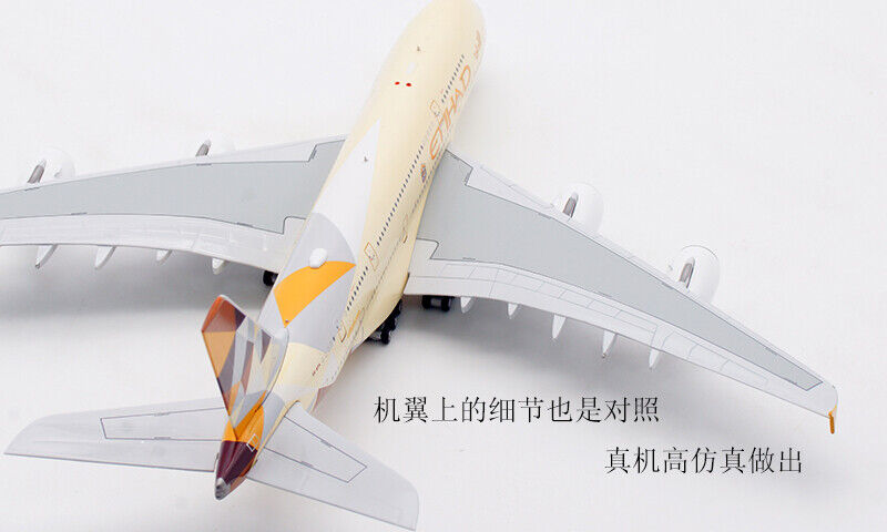 1:400 Aviation ETIHAD AIRBUS A380-800 Passenger Airplane Diecast Aircraft Model