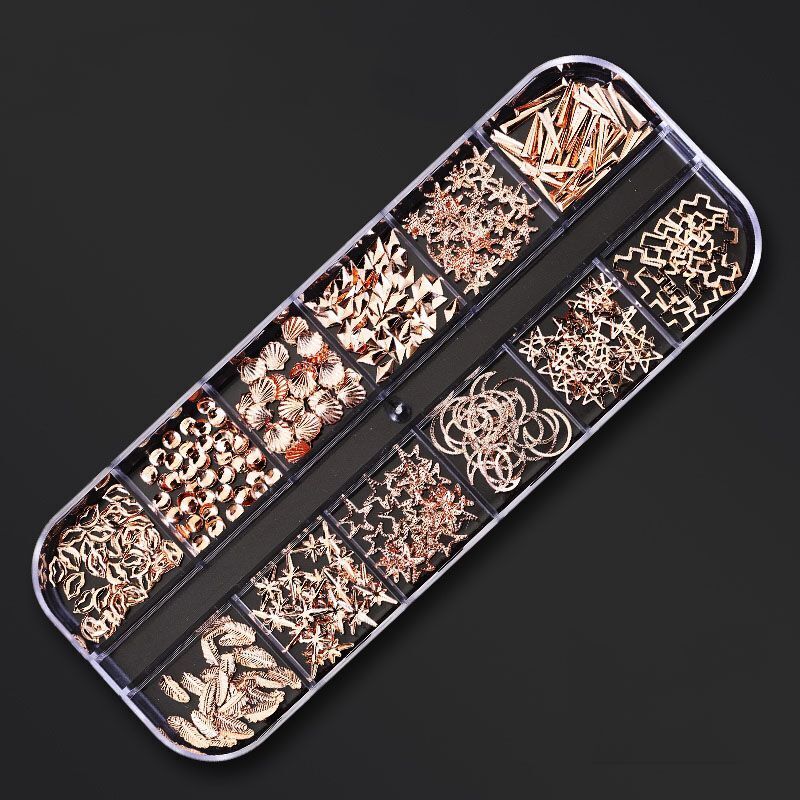 Nail Art Decor 12Design Box 3D Irregular Abalone Seashell Fragment Flakes Charms