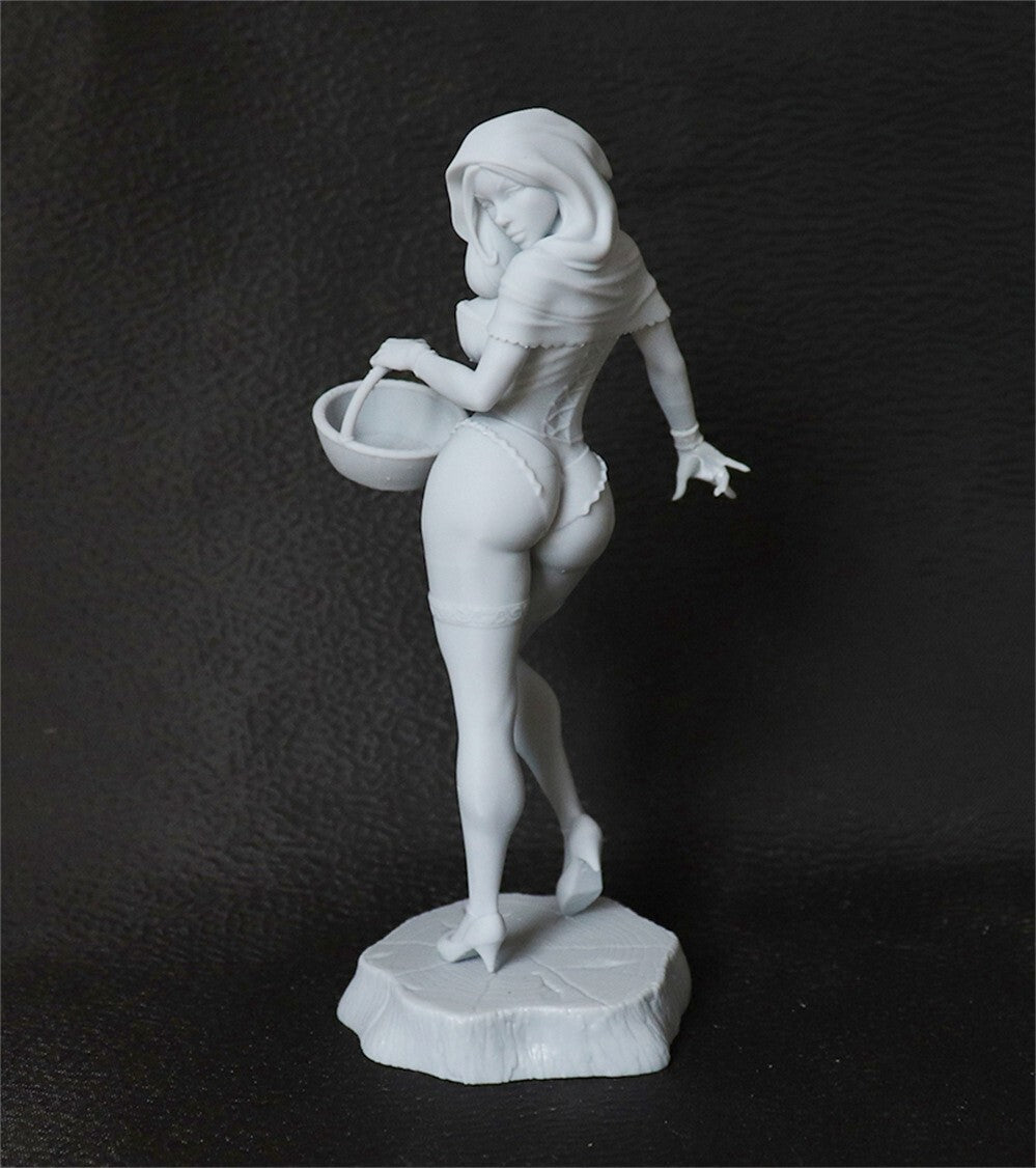 1/24 resin figures model Fantasy Girl Little Red Riding Hood Unassembled