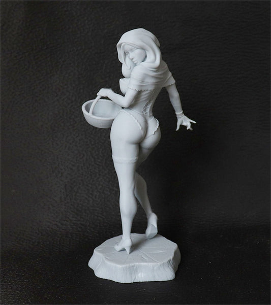 1/24 resin figures model Fantasy Girl Little Red Riding Hood Unassembled