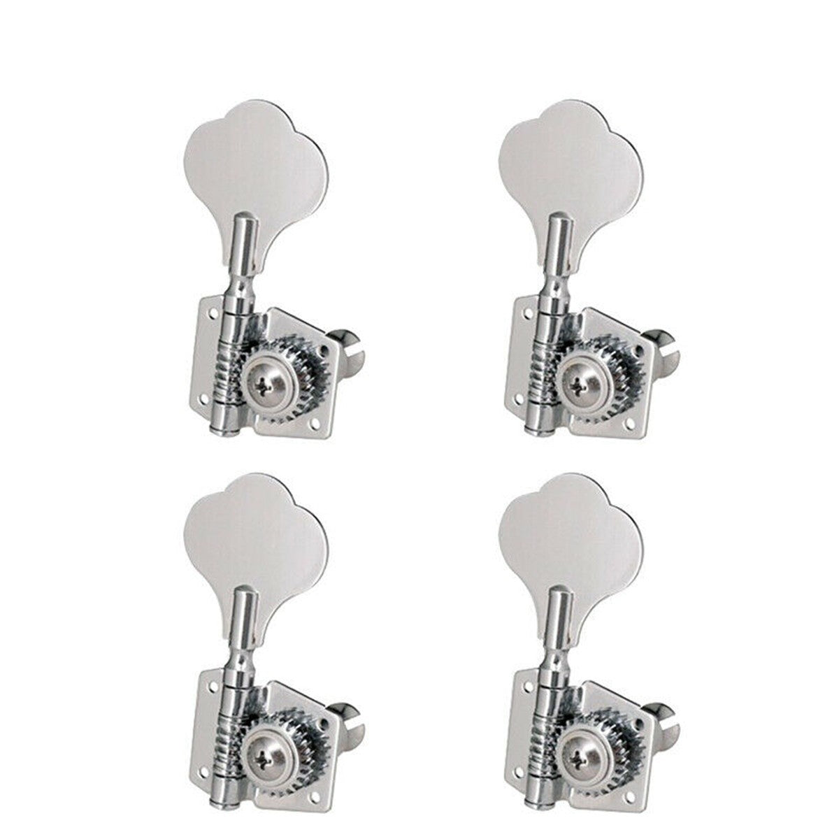 Sliver Zinc Alloy Bass Guitar Tuners Tuning Pegs Keys Machine Heads Gear