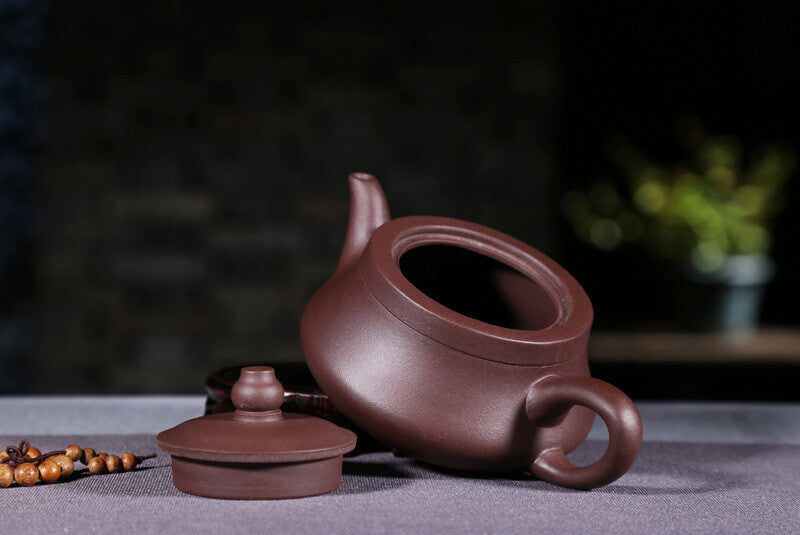 Original Ore Real Yixing Zisha Tea Pot Marked Hand Carved Master Cup Purple Clay