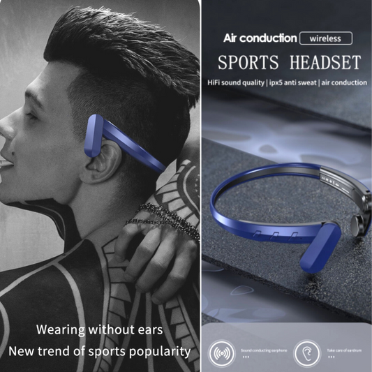 Bone Conduction Headphones Wireless Bluetooth 5.2 Outdoor Sport Open-Ear Headset