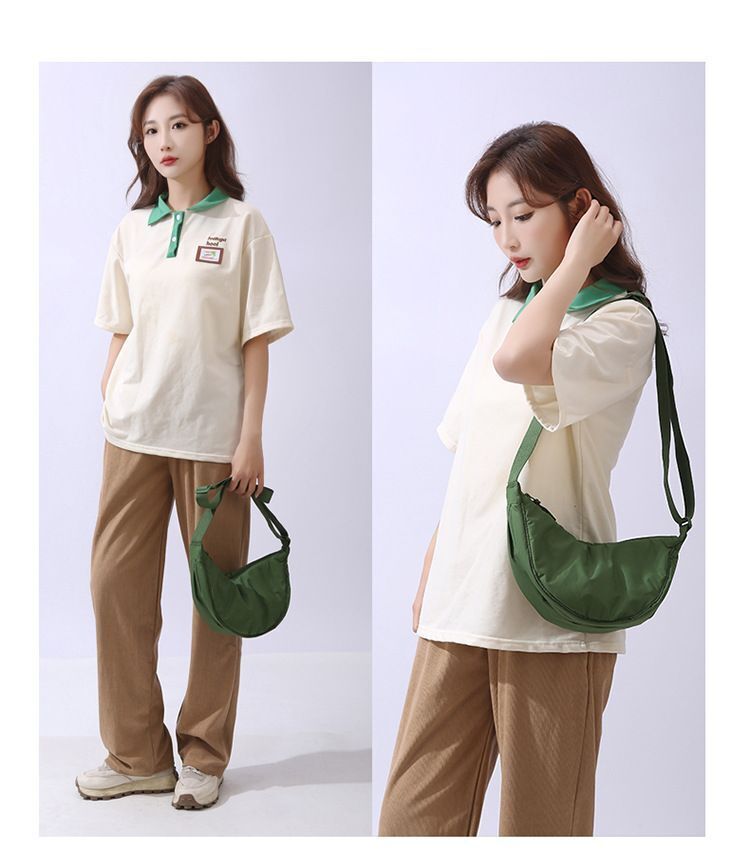 Portable Shoulder Bag Nylon Cloth Padded Crossbody Bags Purse Handbags Messenger