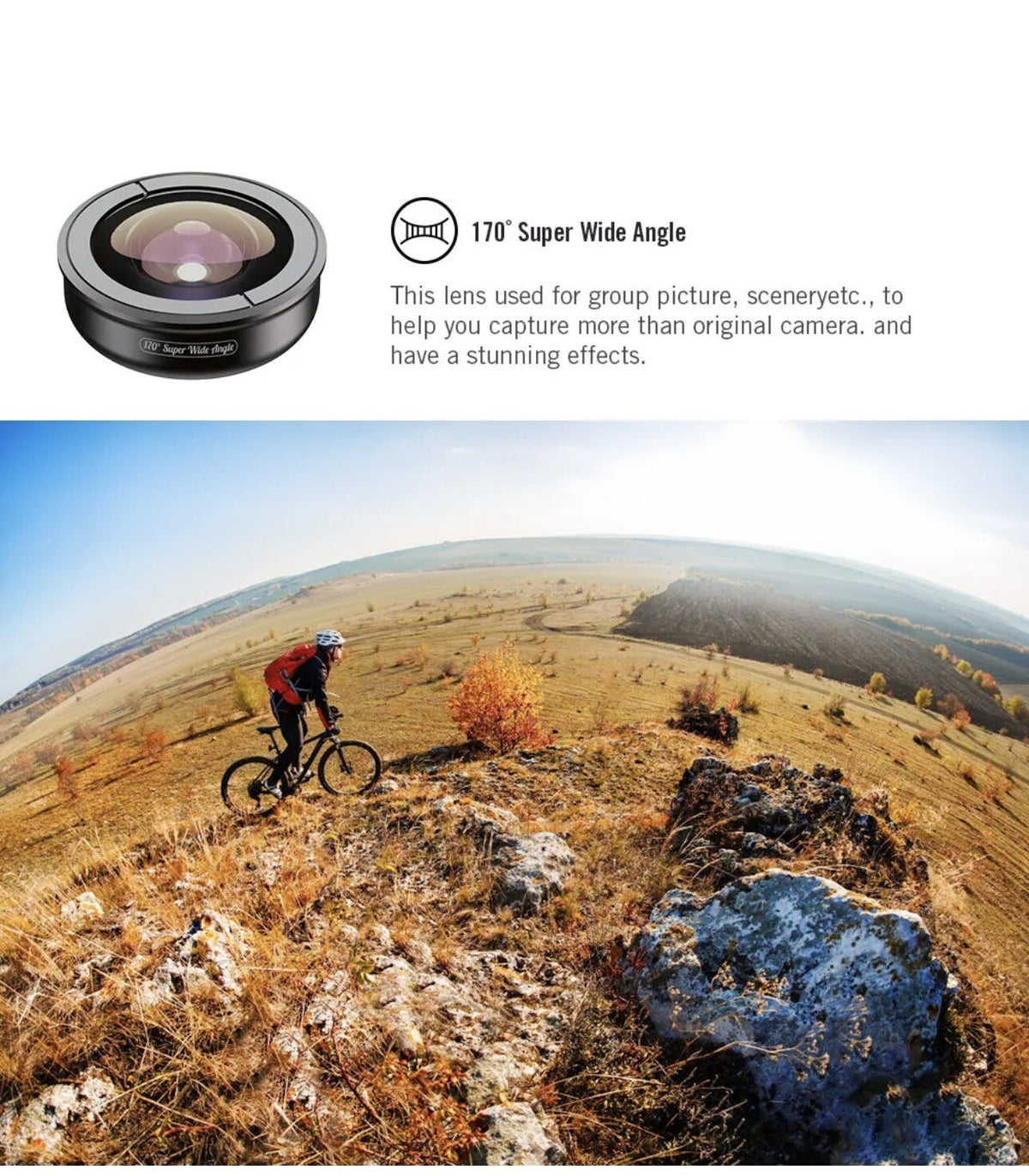 HD 5 in1 camera phone lens kit 4K wide angle macro telescope mobile fisheye lens