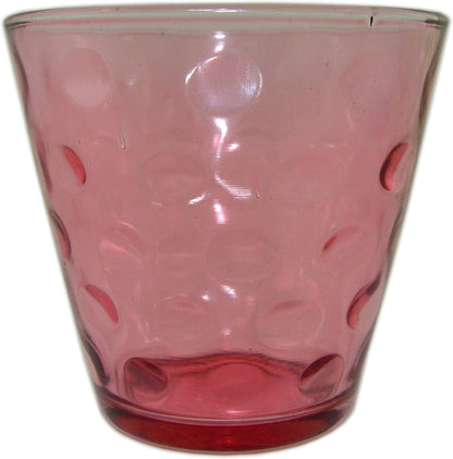4 Pack of Colorful Whiskey Glasses - Glass Cups for Water, Wine, Beer, Iced Tea