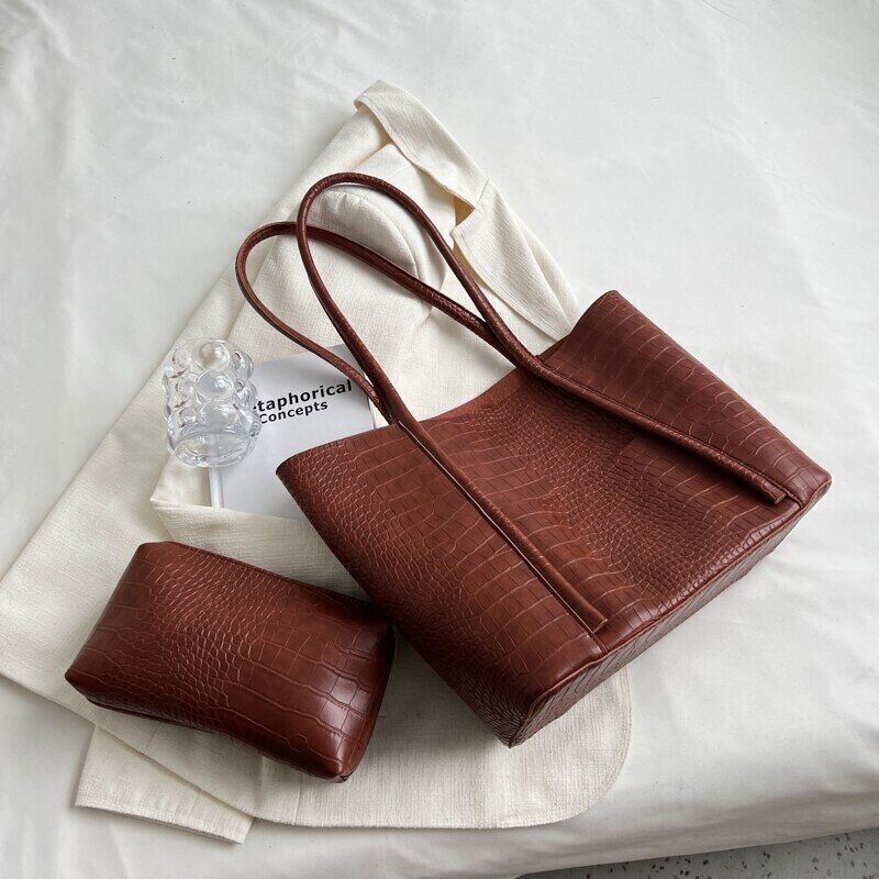 PU Leather Shoulder Bag Women Winter Female Handbags Purses Tote Bags