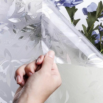 Window Film Privacy Tulip Frosted Decorative Self-Adhesive Glass Sticker Stained