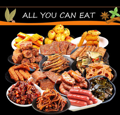 Chinese Snack Box Assorted Asian Duck Neck Spicy Food Pack