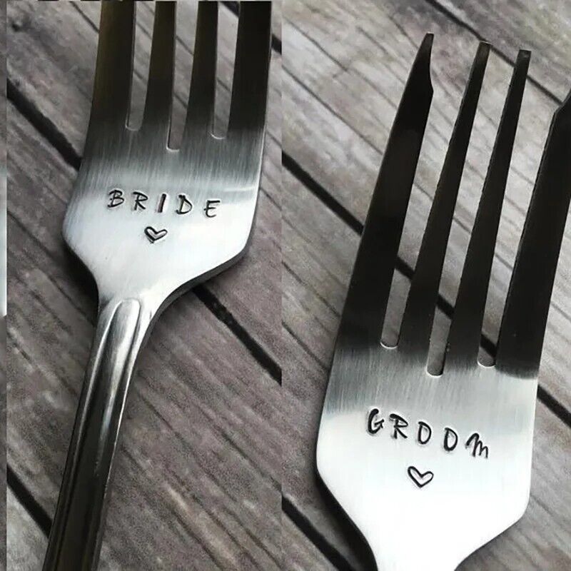 Bride Groom Forks Beach Country Wedding Favors Newlywed Bachelor Hen Party Gifts