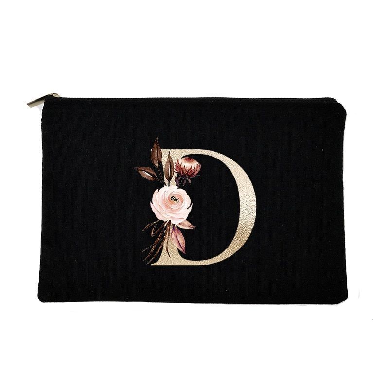 Makeup Bag Letter Print Traveling Case Organizer Storage Pouch Purse 14*22*14 CM