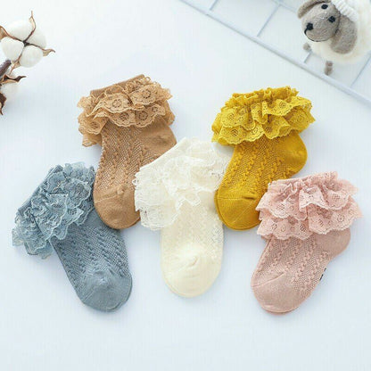 Socks Baby Lace Ruffle Cotton Girls Cute Toddler Princess Style Kid Accessories