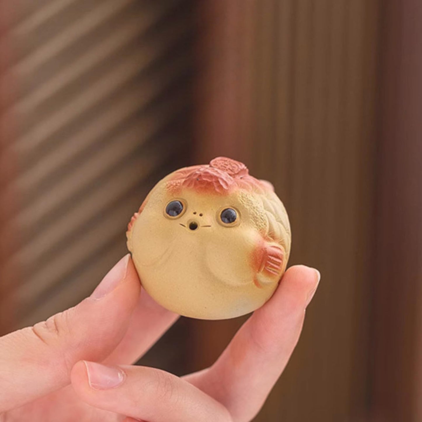Purple Sands Goldfish Tea Pet Ornament 4cm 1.8in Cute Tea Set Tray Decoration
