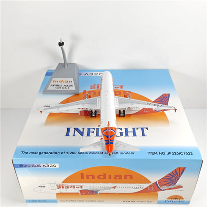1:200 Inflight Indian AIRBUS A320 Passenger Airplane Diecast Aircraft Model