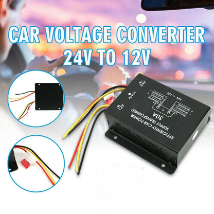 10-30A Car 24V To 12V Voltage Reducer Supply Power Converter Step Down Inverter