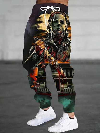 Autumn New Men's Casual Pants, Sweatpants 3D Digital Printing trend