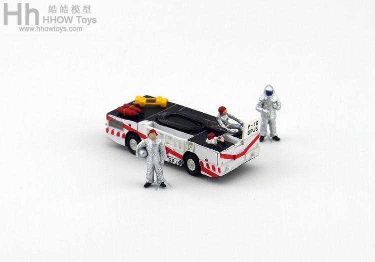1/72 US Navy Deck Fire Truck + 3 Firefighters For Airport Deck