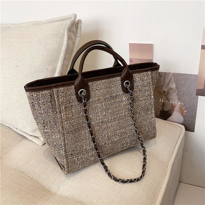 Luxury Large Canvas Bag Fashion Handbag Shoulder Bag Purse 25*11*17/43*19*29 CM