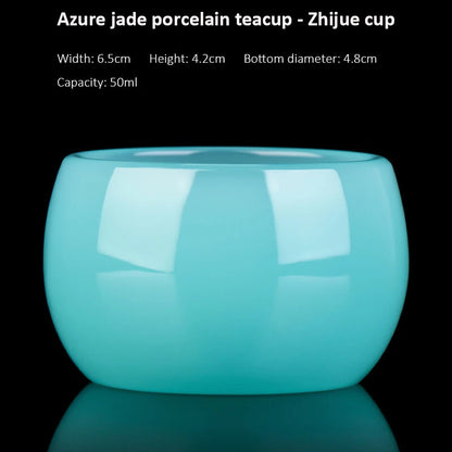 Azure Jade Porcelain Teacup - Zhijue Cup Personal Cup Kungfu Tea Glass