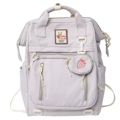 Multifunction Backpack Double Zipper School Bags Shoulder Laptop Bag 28*18*39 CM