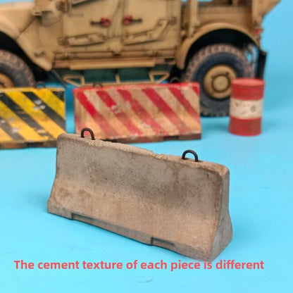 1/35 Diorama Cement Barriers Model for Tank Armoured Vehicle Military Scene Prop