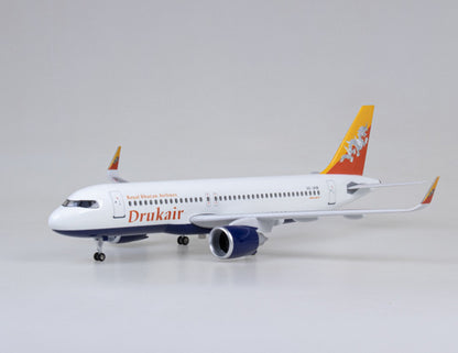 1:80 47CM Drukair AIRBUS A320neo Airplane Landing Gears Resin Aircraft Model