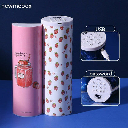 Pencil Case Translucent Quicksand Kawaii NBX Solar Calculator Box School Supplie