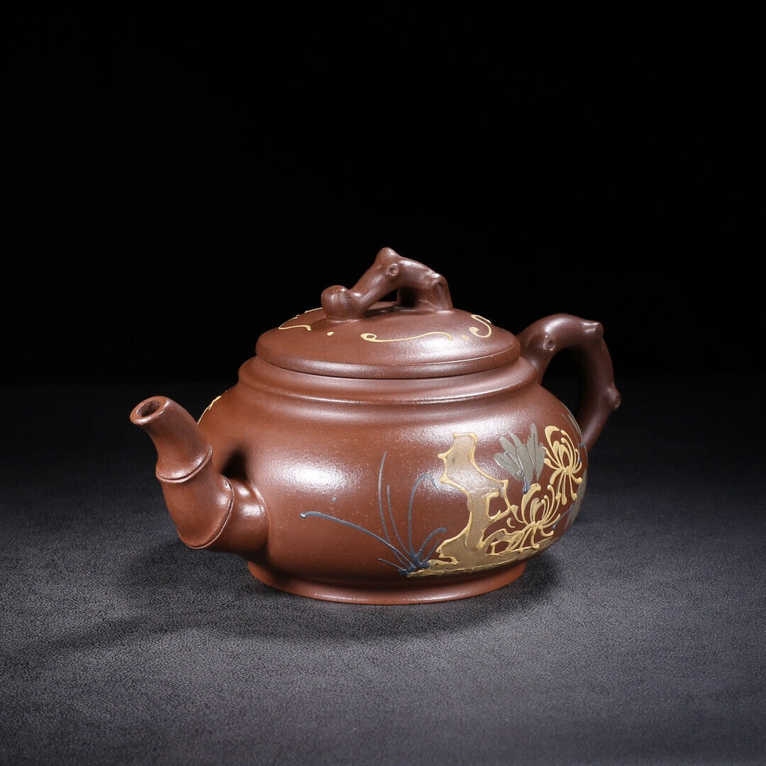 Chinese Yixing Zisha Clay Handmade Exquisite Teapot （松竹梅 底款：汪寅仙）