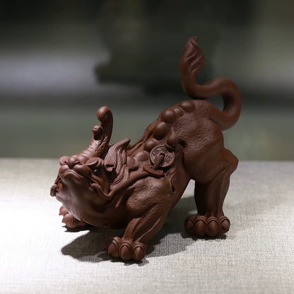 Chinese Yixing Zisha Handmade PiXiu Tea Pet Zini decoration Zi Clay