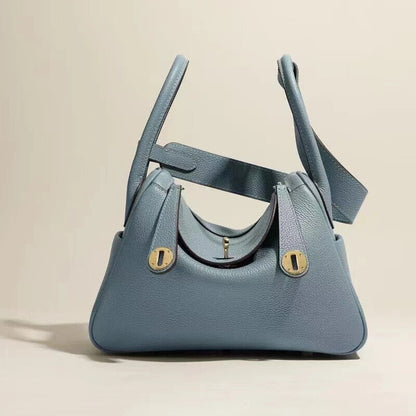Pillow Handbags Tote Bag Women Golden Lock Soft Cow Genuine Shoulder Crossbody